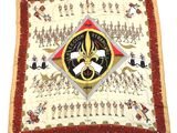 une photo d'un coussin décoratif sur lequel figurent des soldats