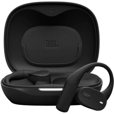 a pair of jbl bluetooths in a black case