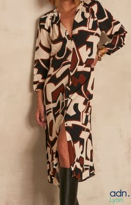 MAISON 123 - Robe longue en viscose - Taille 34 - Modèle Gai…