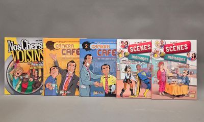 LOT de cinq BD cartonnées : "Nos chers voisins, 1 Voisins so…