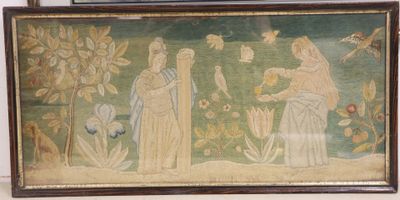 a picture of a painting on the wall of a room
