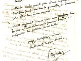 une vieille lettre manuscrite d'un homme qui écrit un poème