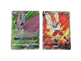deux cartes Pokémon présentant des motifs différents sur un fond blanc