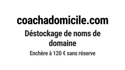 Nom de domaine coachadomicile.com.