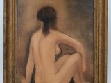 an image of a painting of a nude woman sitting on a chair