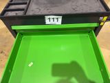 a close up of a green tool box with a number 11 on it