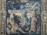 une image représentant une tapisserie sur laquelle figurent une femme et un homme