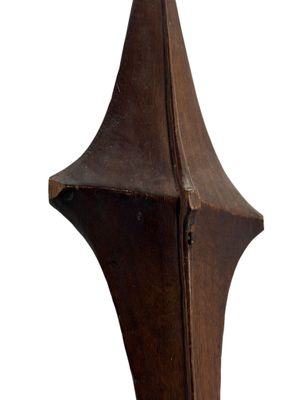 an image of a wooden sculpture of a star on a white background