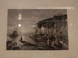 a black and white photo of a boat in the water