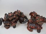 paire de figurines chinoises en bois sculpté foo foo foo foo foo foo foo foo foo foo foo foo foo foo foo foo
