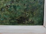 a picture of a painting on a window sill