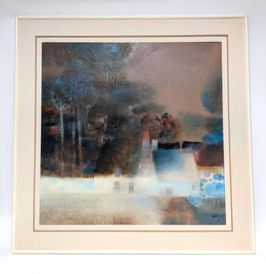 a picture of a painting on the wall of a house