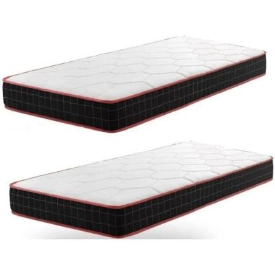 a pair of twin size mattresses on a white background