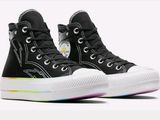 converse all star rainbow high top sneakers