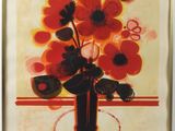 an image of a painting of flowers in a vase on a table