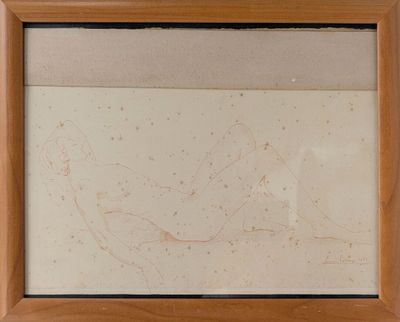 tableau encadré représentant un dessin d'un homme et d'une femme