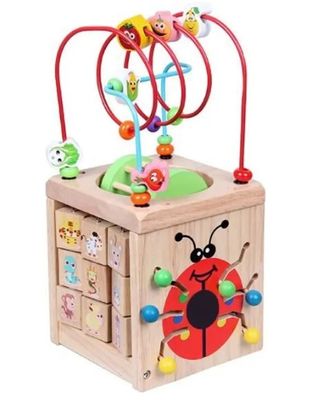 Lot de 12 Cubes d’Activité Bébé en Bois 6 en 1 de la marque …