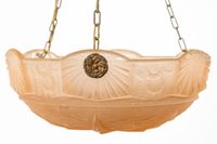 Muller Frères Lunéville, suspension, verre pressé et dépoli … (photo 4)