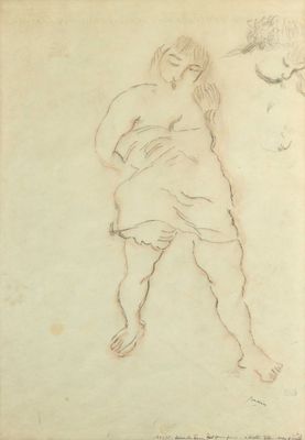 Jules PASCIN (1885-1930) Jeune femme debout et étude de visa…