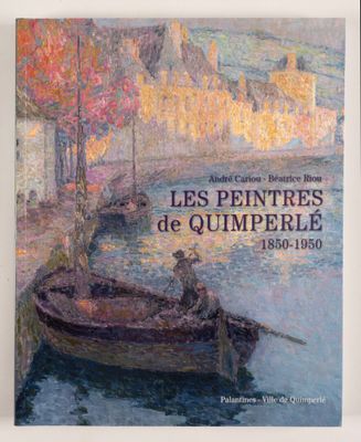 tableau représentant un bateau sur un plan d'eau, avec des bâtiments en arrière-plan