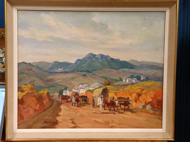 JEAN RAMBININTSOA (1899-1986) « Scène de la vie rurale, Madagasca