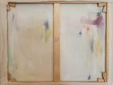 a painting on the wall of a room with a window