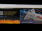 a box with a model of a star wars ship on it