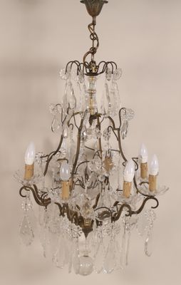an image of a chandelier with five lights hanging from it ' s ceiling