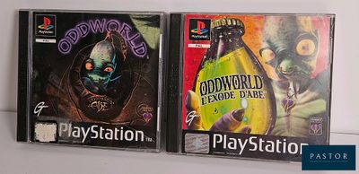 two video games on display on a shelf