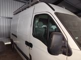 a white van that is parked in a garage