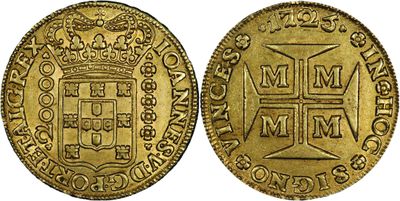une pièce d'or avec une couronne au recto et une couronne au verso