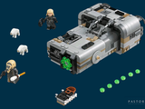 a lego star wars vehicle with a bunch of lego figures