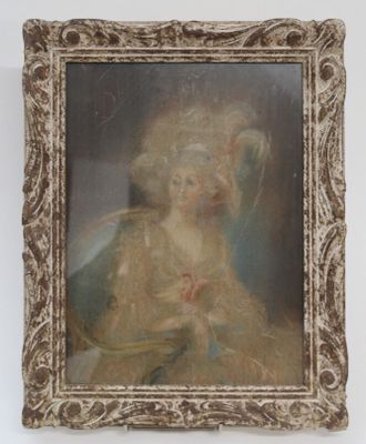 Louise Charbonnier (XIXè-XXè siècle) dame de qualité, pastel…