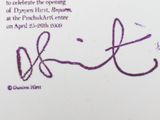 the signature of a person is shown on a piece of paper