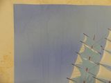a painting of a sailboat in the water