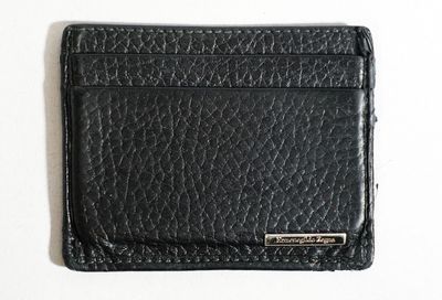 ERMENEGILDO ZEGNA Porte carte en cuir noir