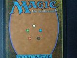 the back cover of a card game with a picture of a brown and blue cover
