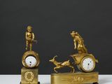 deux horloges posées l'une sur l'autre