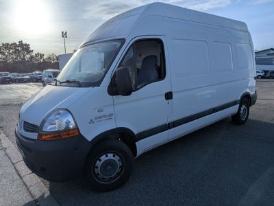 a picture of a white van parked in a parking lot