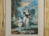 an image of a painting of a woman and two children