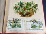 a picture of a book with pictures of flowers on it