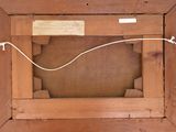 a picture of a wooden frame with a piece of paper in it