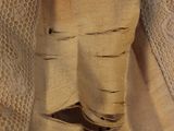 a close up of a piece of cloth on a table
