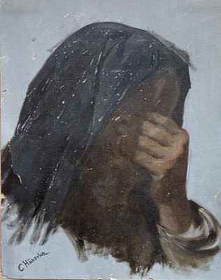 Carl Von HABERLIN (1832-1911) POrtrait, gouache sur papier d…
