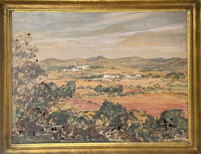 Simone SILHOL-BOUZANQUET (1896-1996) Paysage d'automne, Lavi…