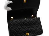 chanel black quilted lambskin double flap bag