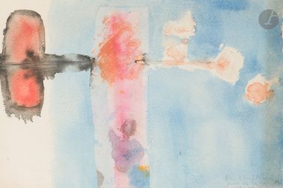 une aquarelle représentant un avion volant dans le ciel