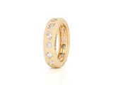 an 18k yellow gold and diamond band ring