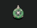 a jade and diamond pendant