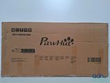 a cardboard box that has a picture of a dog on it